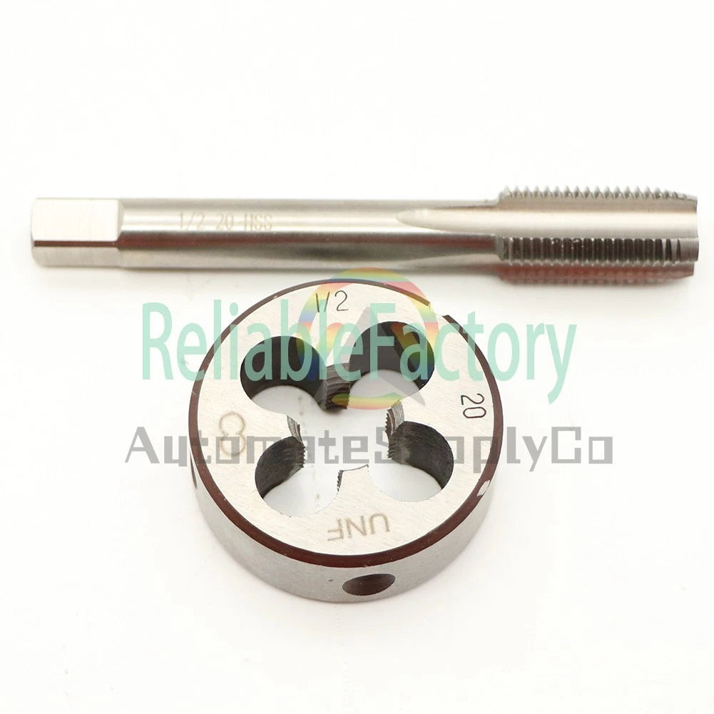 1/2"-20 UNF Tap and Die Set Left Hand, 1/2 x 20 UNF Thread Tap and Round Die