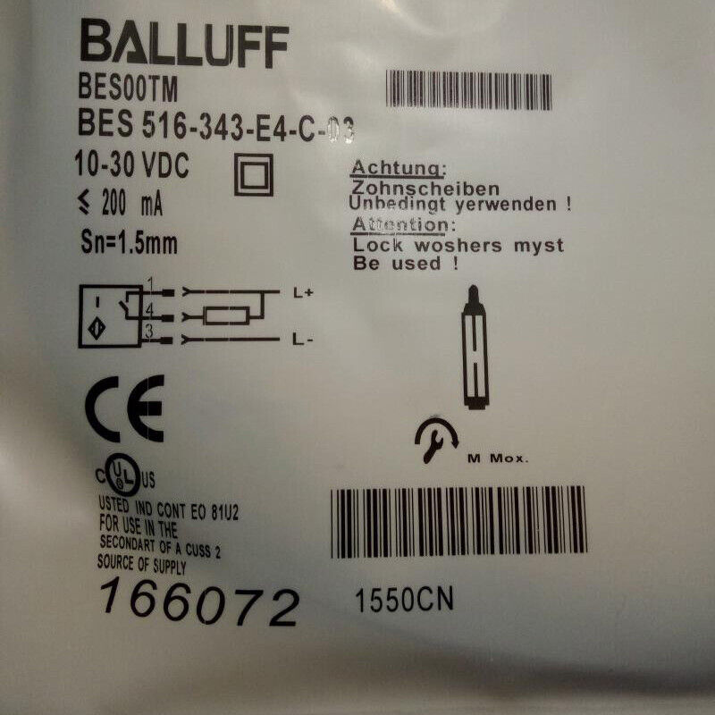 ONE BALLUFF Proximity Switch BES 516-343-E4-C-03 - BALLOFF