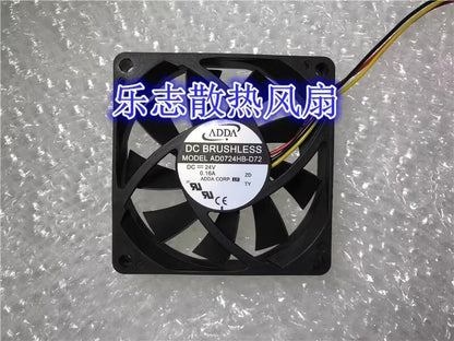 ADDA AD0724HB-D72 7015 DC24V 0.16A 3-Wire Silent Inverter Cooling Fan