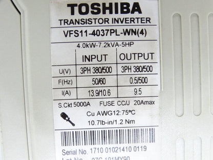 Toshiba VFS11-4037PL-WN(4) Drive - TOSHIBA