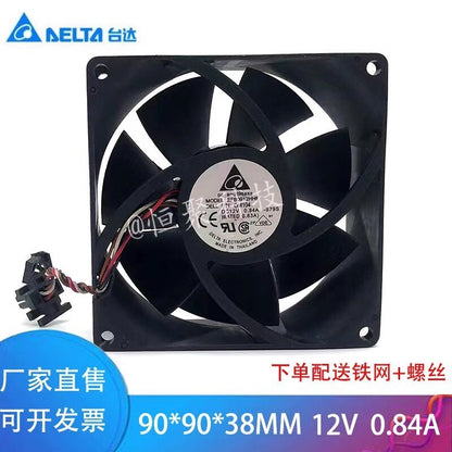 Delta EFB0912HHE-S79S DC12V 0.84A 9038 High Airflow Dual Ball Cooling Fan