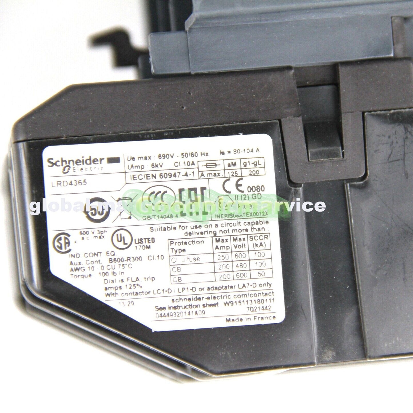 SND Electric Thermal Overload Relay LRD4365 80-104A 1Pcs/