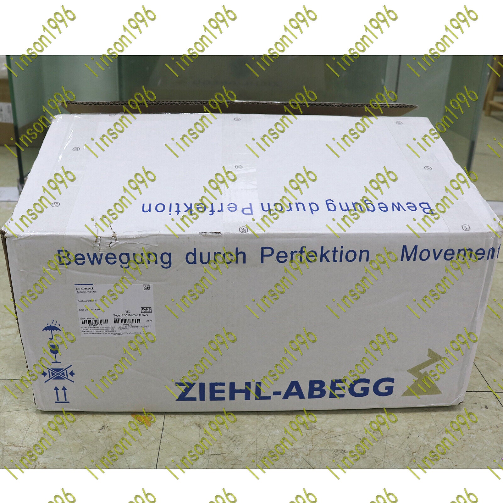 new One  For ZIEHL-ABEGG FB050-VDK.4I.V4S Axial Flow fan 1 Year ZIEHL-ABEGG