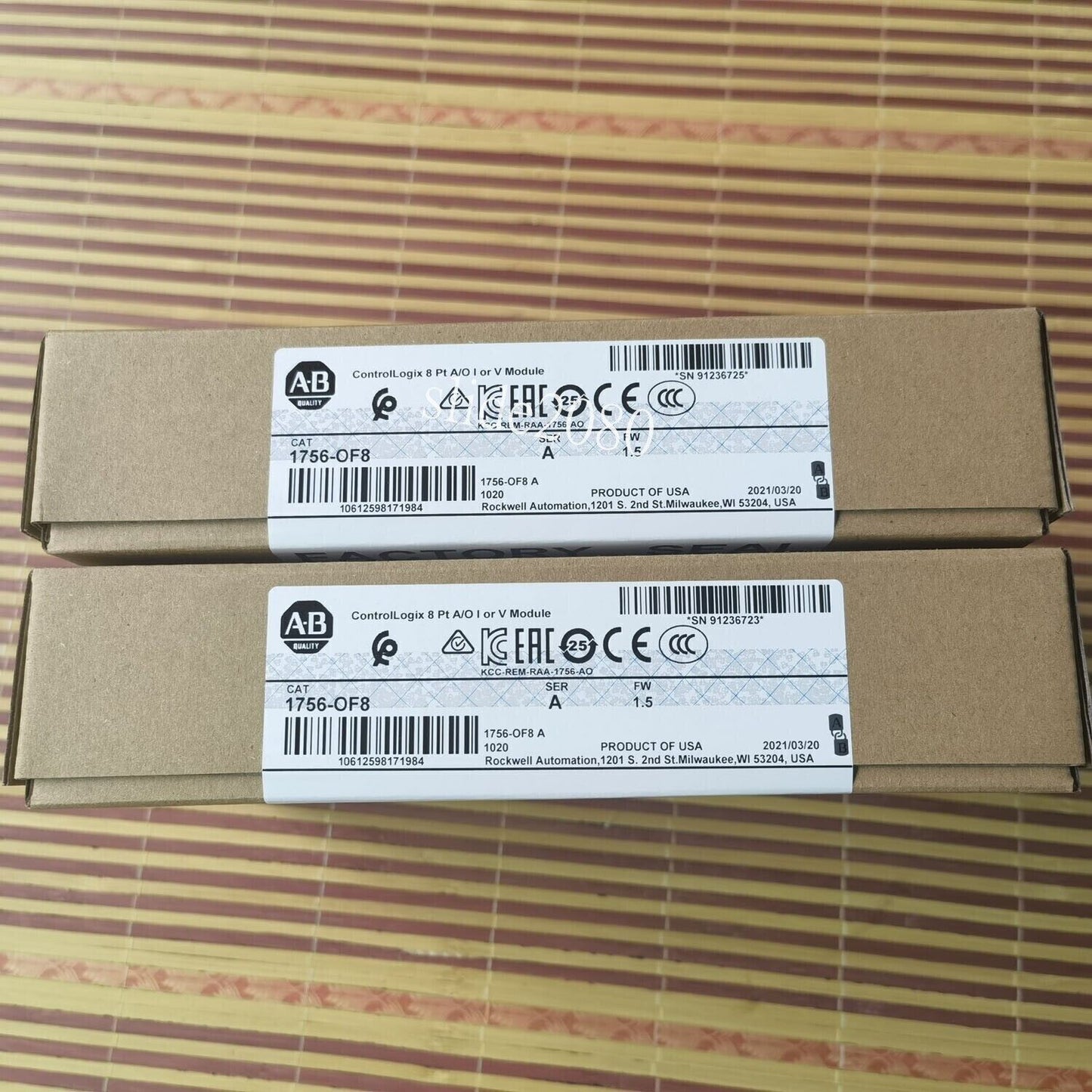 ControlLogix 8 Pt PLC Output Module 1756-OF8 SER A - CONTROL LOGIX