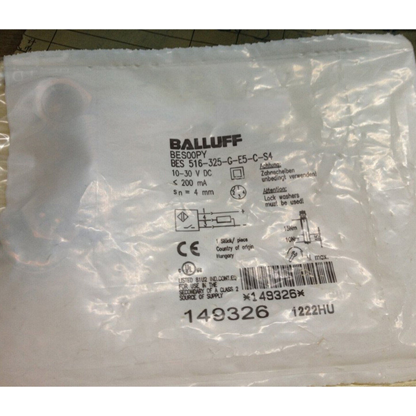 Balluff Proximity Switch BES 516-325-G-E5-C-S4 - BALLUFF