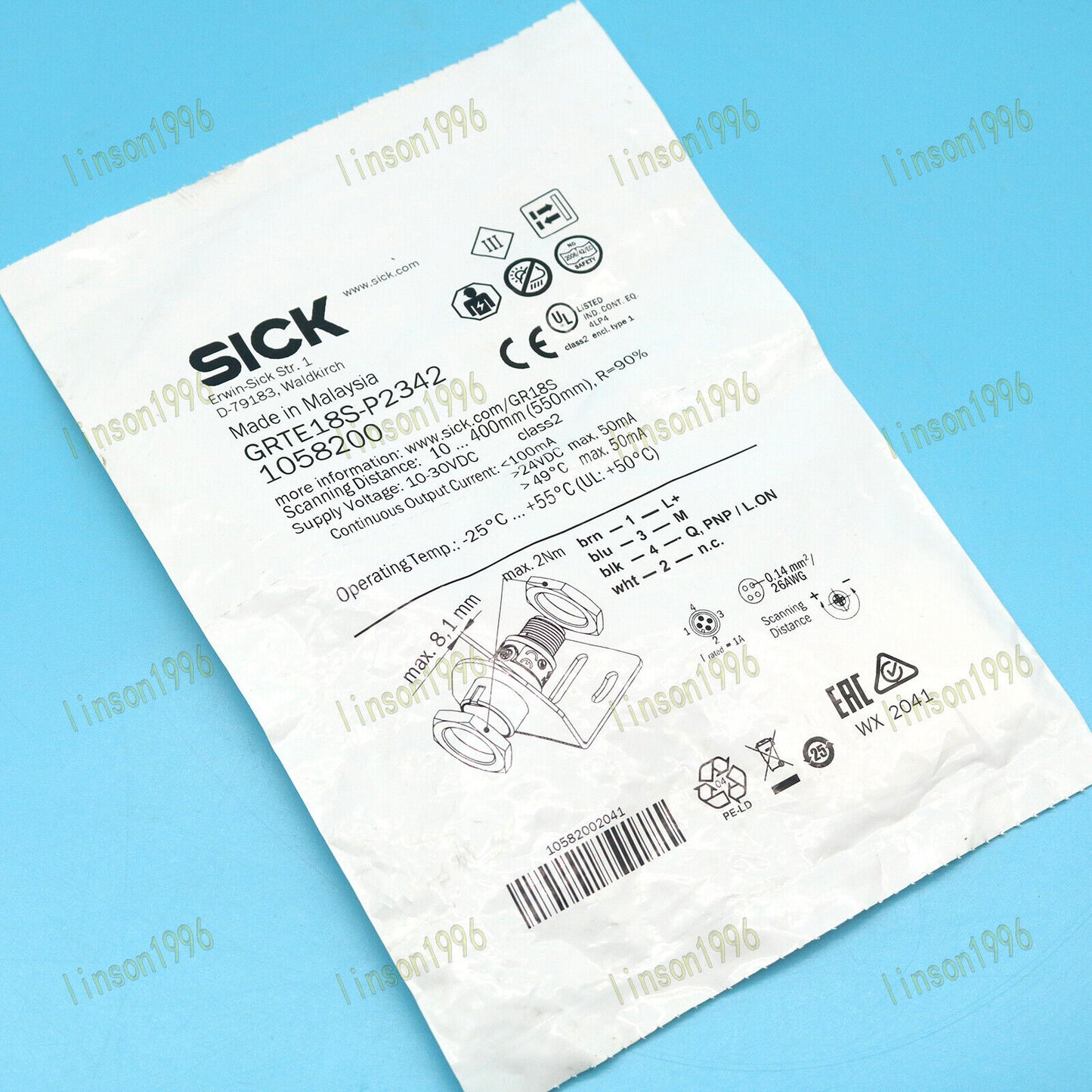 new 1PC SICK Photoelectric switch GRTE18S-P2342 1058200 spot stock optimized - SICK
