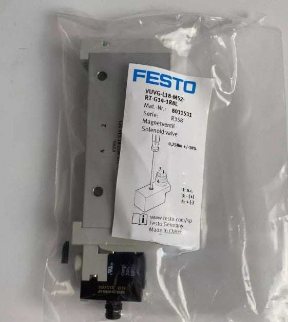 1pcs Festo VUVG-L18-M52-RT-G14-1R8L 8031531 Solenoid Valve