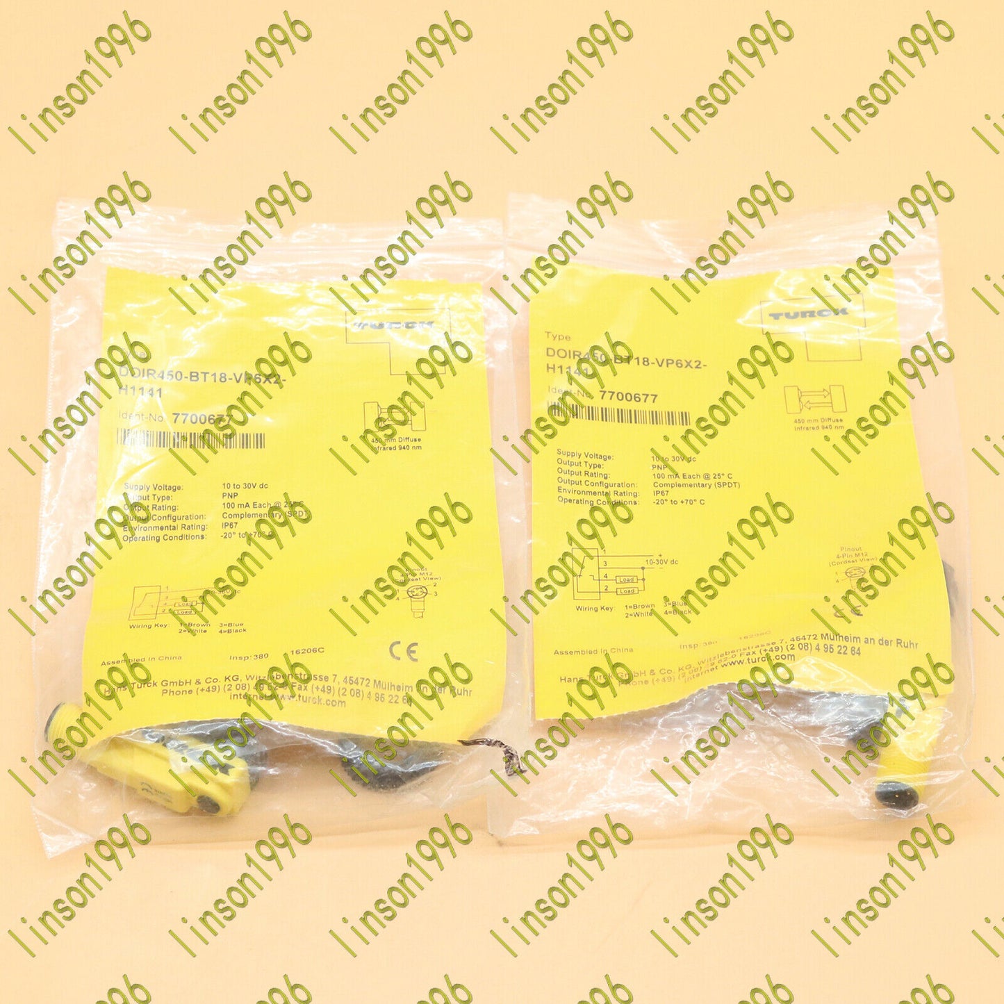 Turck Proximity Sensor DOIR450-BT18-VP6X2-H1141 Fast Delivery - TURCK