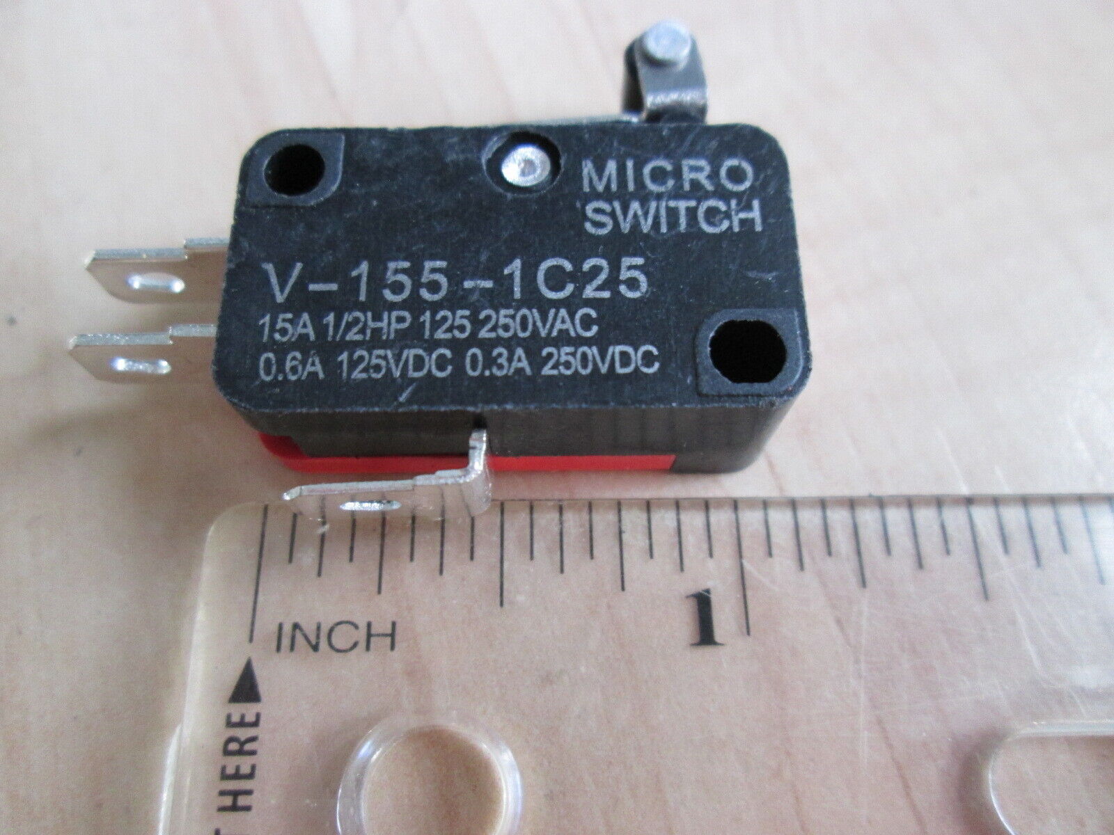 new 2pcs Micro Limit Switch V-155-1C25 Roller Lever 15A 125/250VAC - KOEED