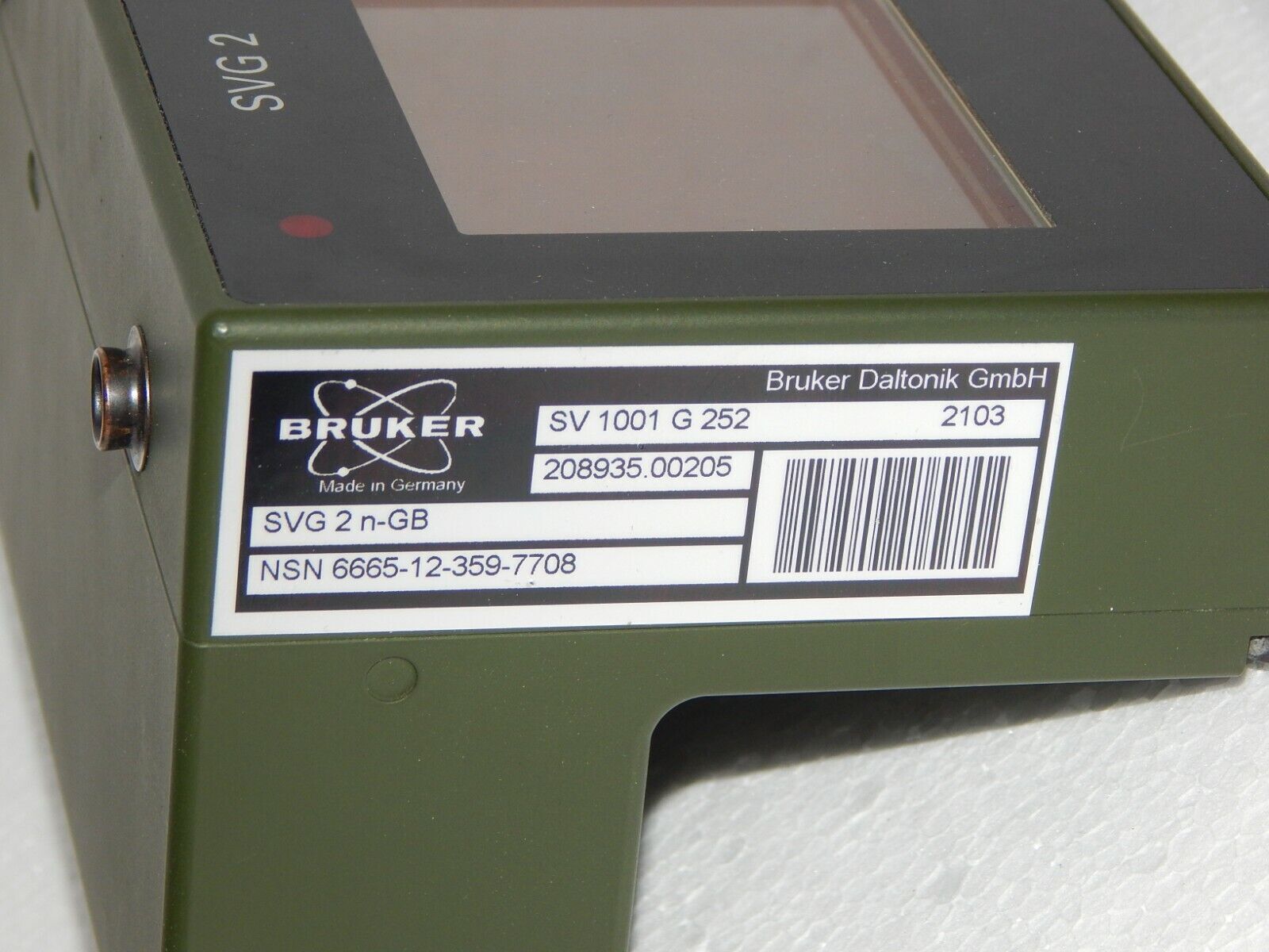 Used BRUKER SVG2 Radiation Meter + Probe - BRUKER