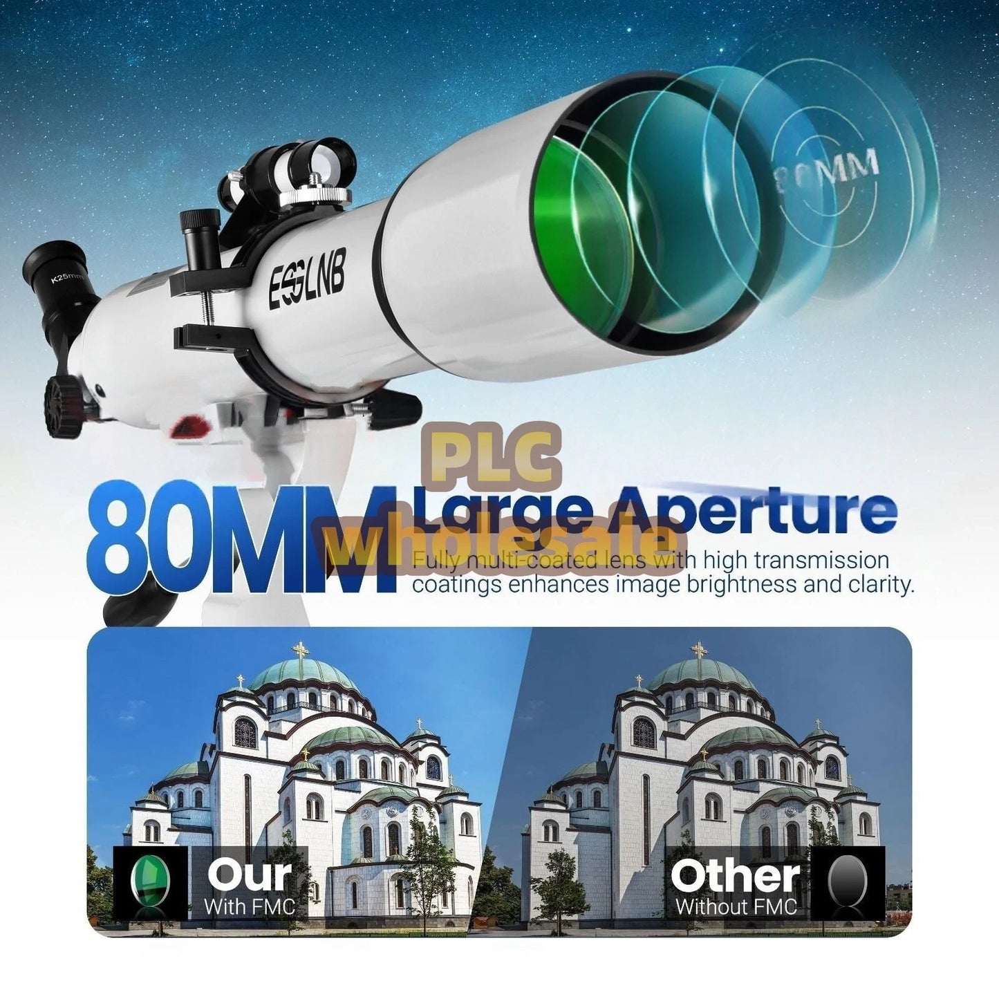 70080 Professional Telescope 210X W/ Star Tracking APP for Beginner Adults Gift