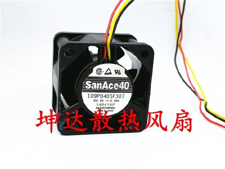new 1pcs Sanyo 109P0405F307 5V 0.28A 4028 4CM double ball bearing cooling fan