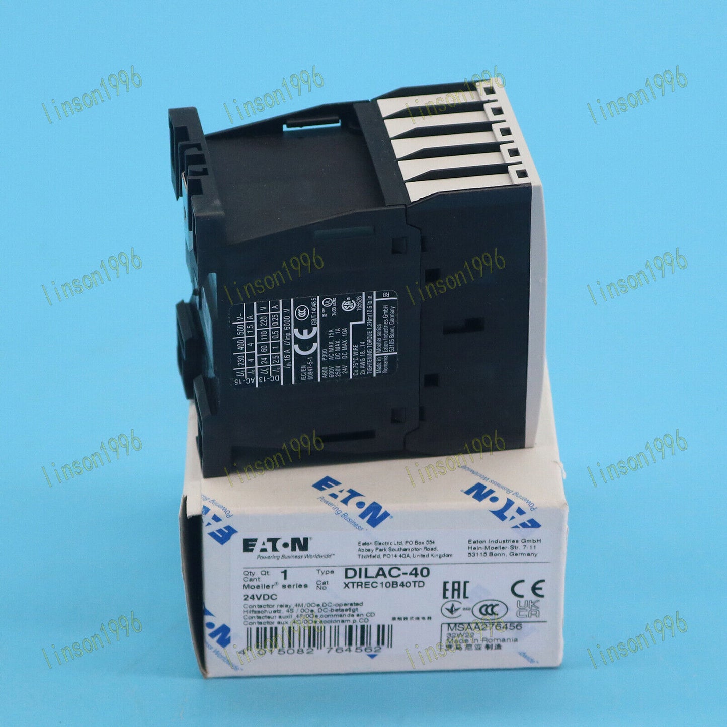 1 piece DILAC-40 Eaton Molleer relay - EATON MOLLEER