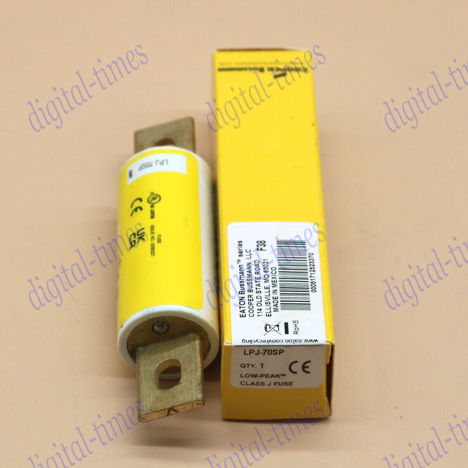 new one  Bussmann LPJ-70SP Dual-Element Time Delay Fuse 600 Volt 70 Amp