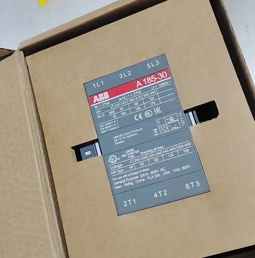 new 1pc ABB A185-30-11 Contactor 110V50Hz/110-120V60Hz 1SFL491001R8411