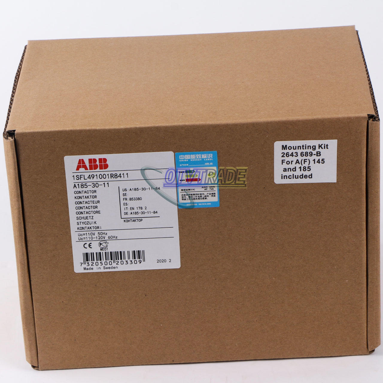 new ONE  ABB Contactor AC Contactor A185-30-11 185A 110V#HL