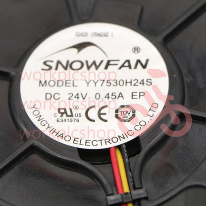 1PCS SNOWFAN Fan YY7530H24S DC24V 0.45A turbofan blower 3-wire cooling fan #US