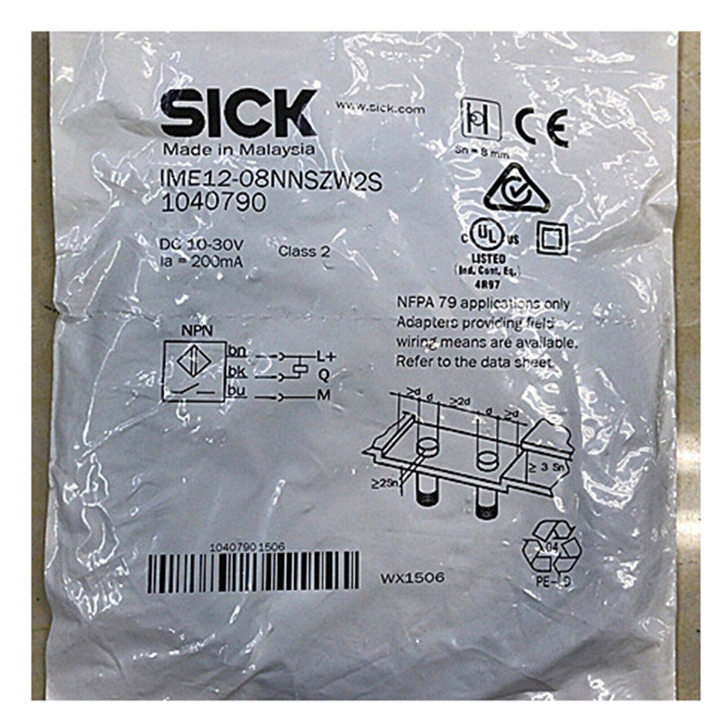 1PC SICK IME12-08NNSZW2S Photoelectric Switch SHIPP - SICK