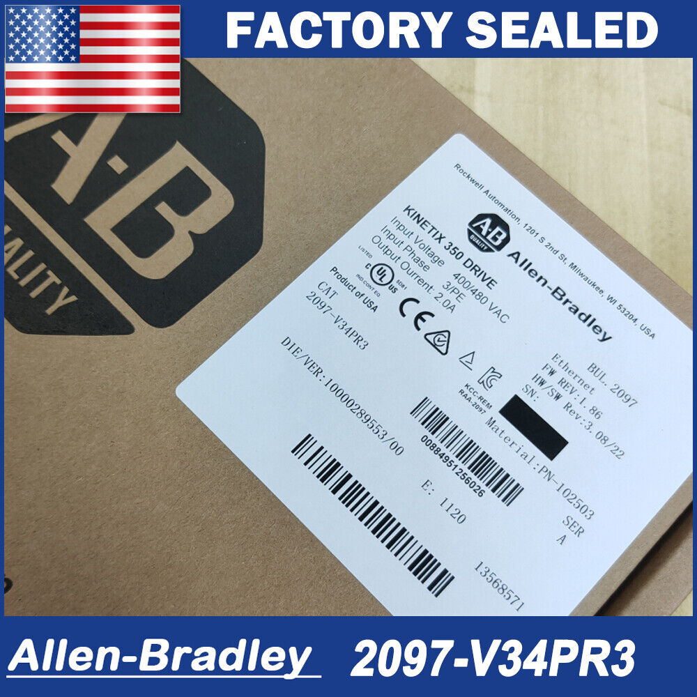 New Factory Sealed Kinetix 300 Servo Driver - Allen Bradley 2097V34PR3 - ALLEN BRADLEY