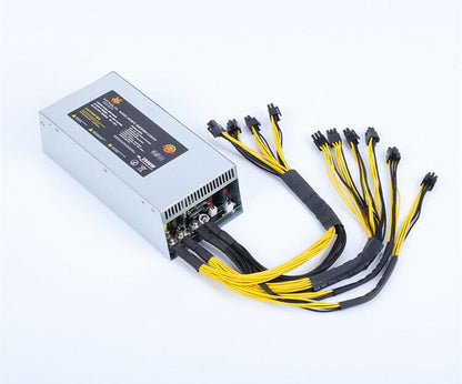 new 2000W with 10*6P plugs 8 graphics card 96 PLUS 2U single 12V power supply - INDUSTRIAL AUTOMATION PRODUCTS
