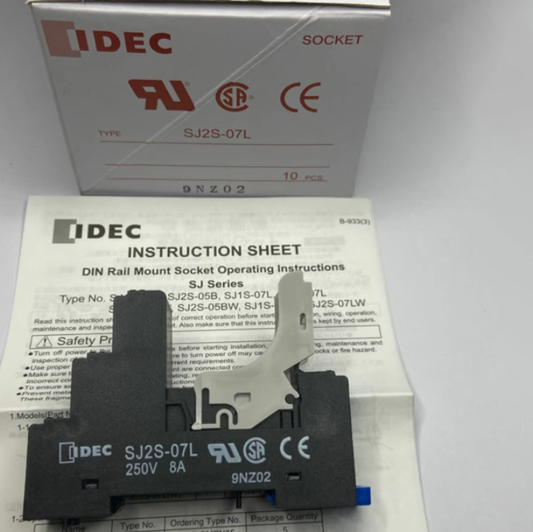 10PCS For IDEC EC RJ2S Thin Relay Base SJ2S-07L - IDECC