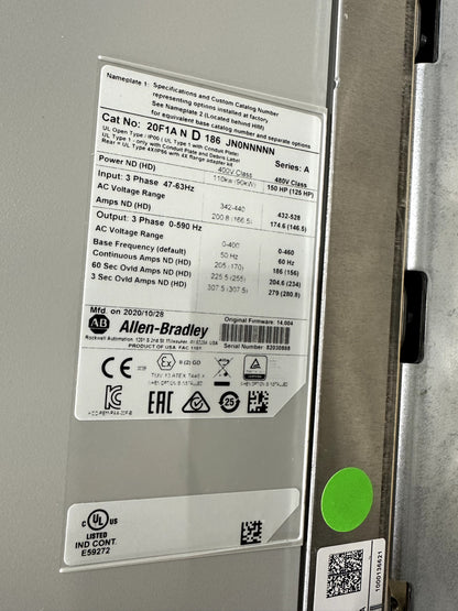 Allen Bradley 20F1AND186JN0NNNNN - ALLEN BRADLEY