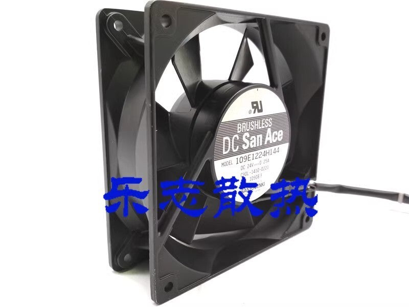 Sanyo 109E1224H144 12038 DC24V 0.25A 12CM 3-Wire Aluminum Frame Cooling Fan