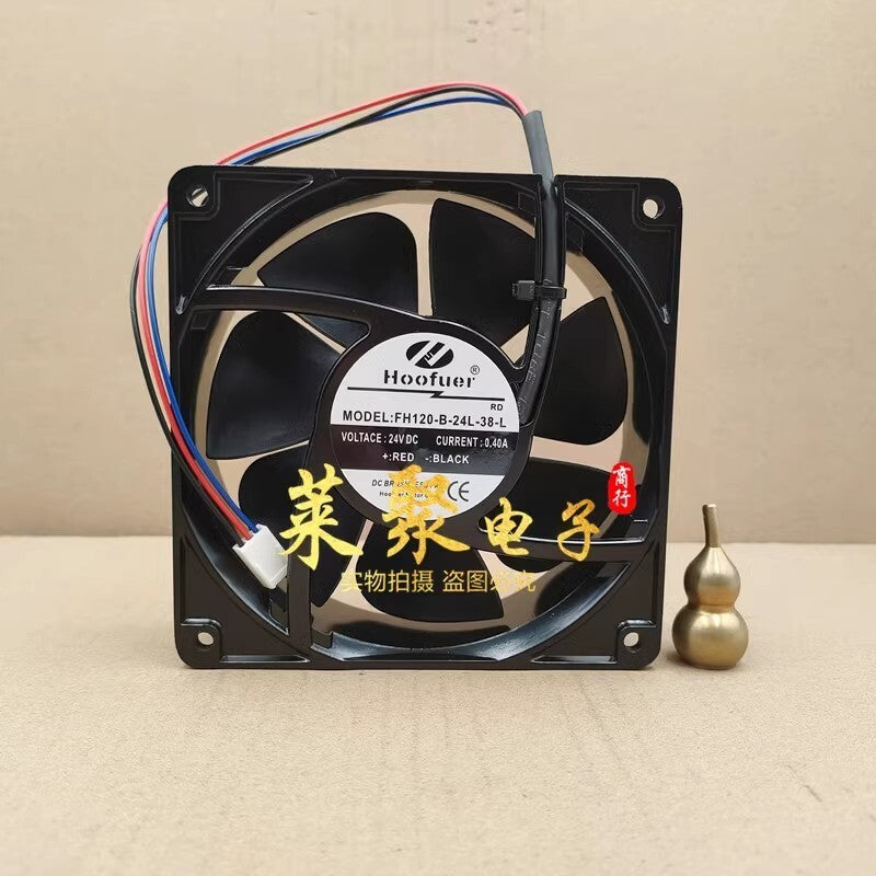Hoofuer FH120-B-24L-38-L 12038 DC24V 0.40A 12CM 3-Pin Axial Cooling Fan