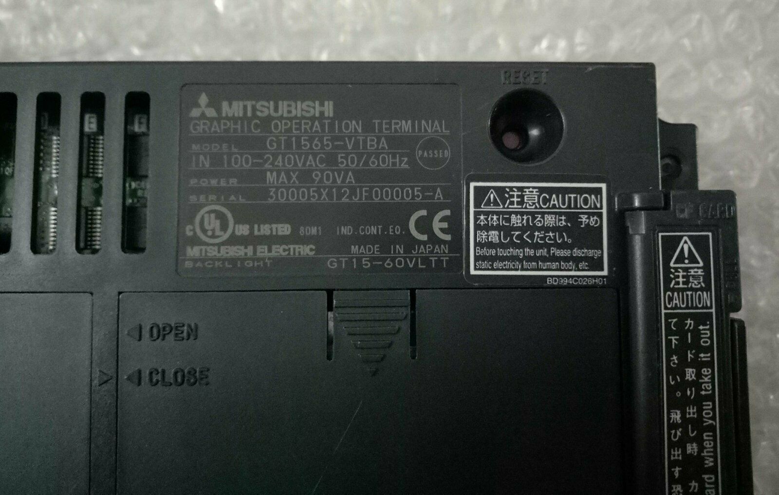 Mitsubishi GT1565 VTBA Touch Panel Tested Good Condition - MITSUBISHI