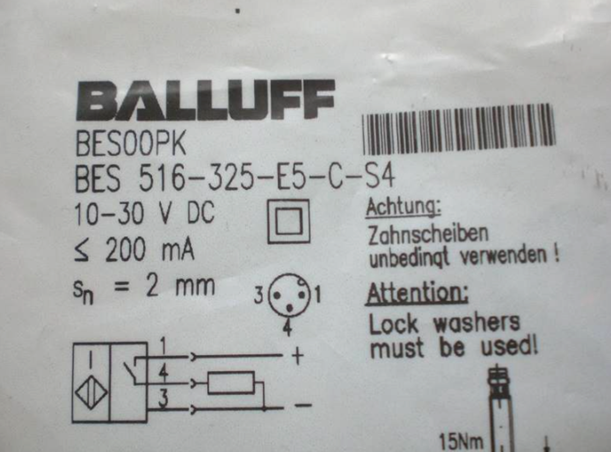 BALLUFF BES00PK BES 516-325-E5-C-S4 Proximity Sensor BALLUFF