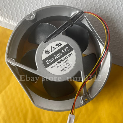 1pcs  Sanyo 109E5724C501 24V 2.3A 17 cm 17251 3-wire aluminum frame fan