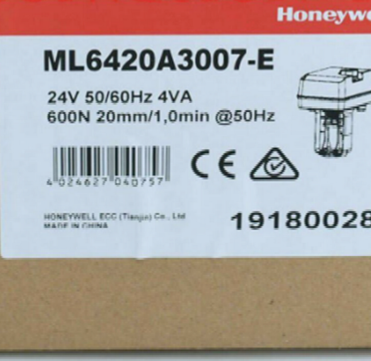 new  HONEYWELL ML6420A3007-E Control Valve Actuator HONEYWELL