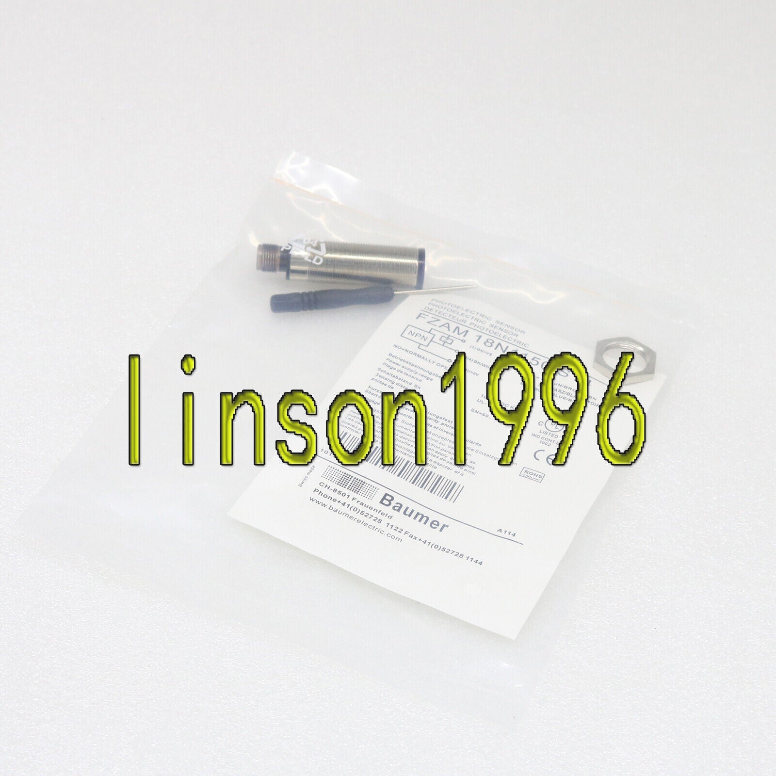 Baumer FZAM 18N1150/S14 Diffuse Sensor - BAUMER