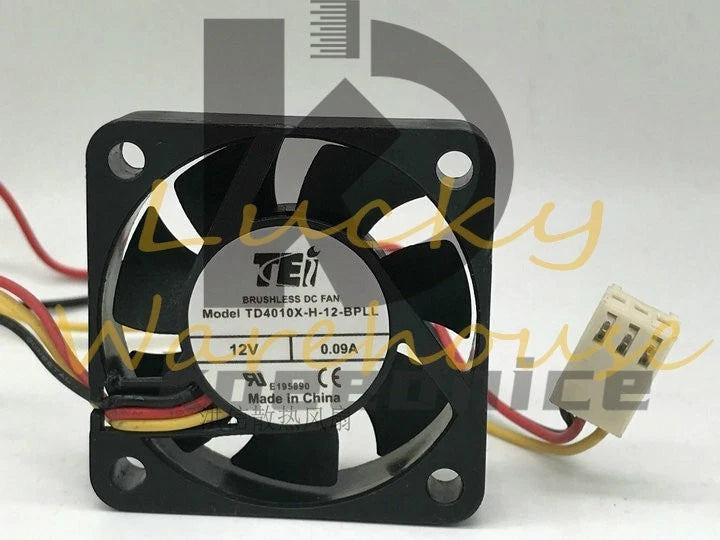 TEI TD4010X-H-12-BPLL 4010 12V 0.09A 4cm 3-wire silent cooling fan