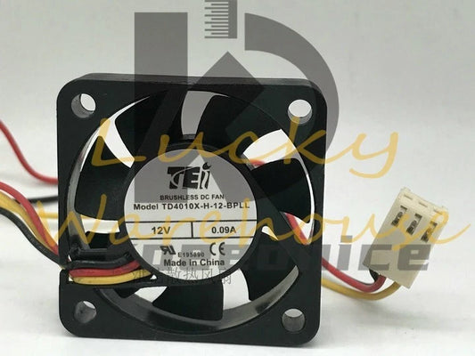 TEI TD4010X-H-12-BPLL 4010 12V 0.09A 4cm 3-wire silent cooling fan