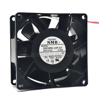 NMB 08038RE-24P-GT DC24V 0.50A 8038 3-Wire Inverter Silent Cooling Fan