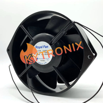 1PCS ROYAL ELECTRIC T755D 200 Vac 50/60Hz 43/40W Ball Bearing Fan