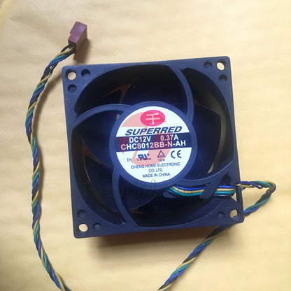 SUPERRED CHC8012BB-N-AH 8038 80mm x 38mm Cooler Cooling Fan DC 12V 0.37A 4Pin