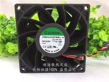 SUNON PMD2409PMB1-A 9038 DC24V 12.2W 3-Wire Inverter Cooling Fan