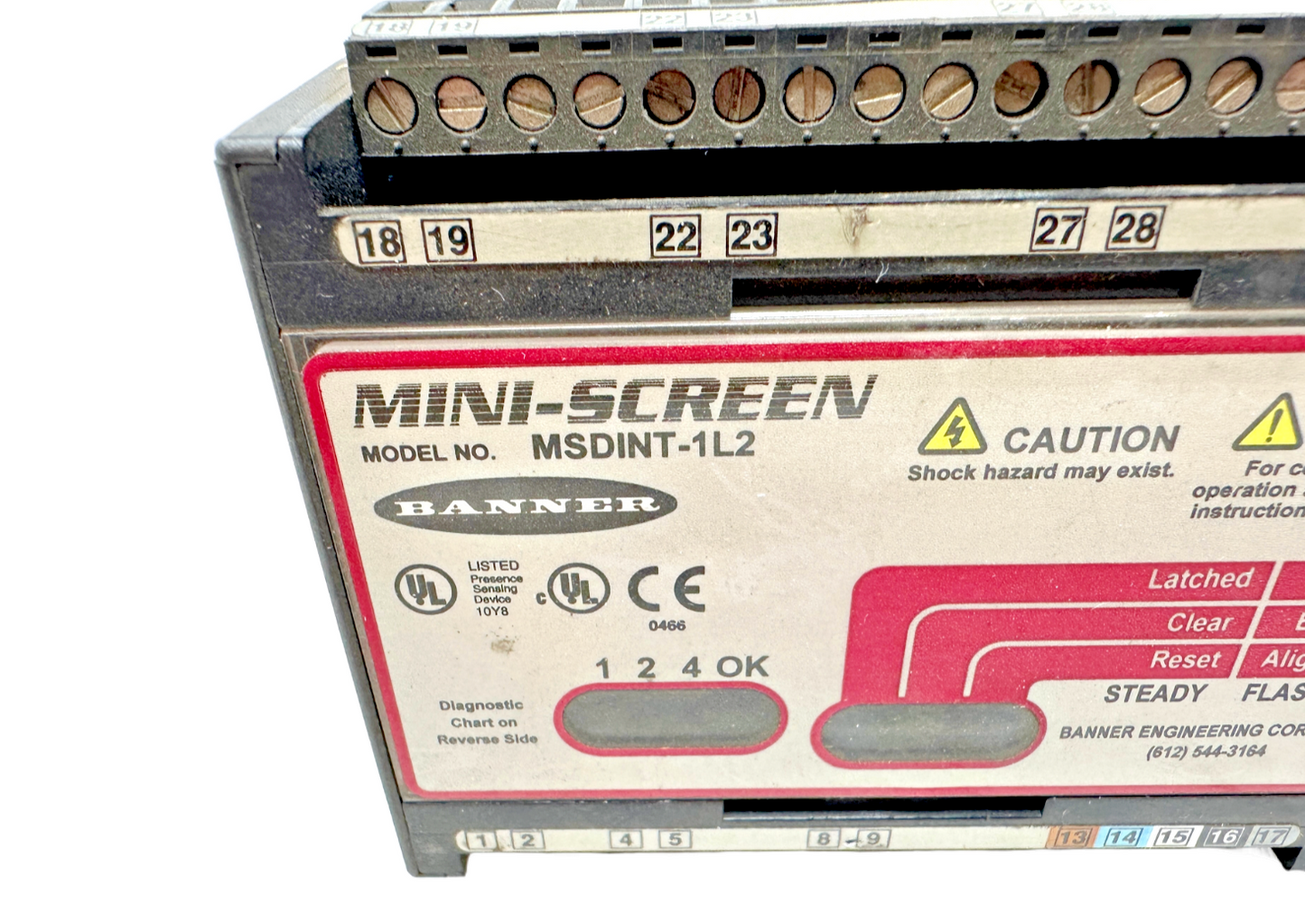 used Banner MSDINT-1L2 Light Curtain Control Module - BANNER
