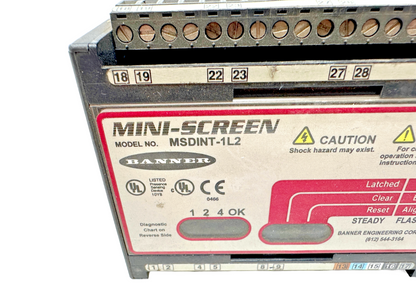 used Banner MSDINT-1L2 Light Curtain Control Module - BANNER