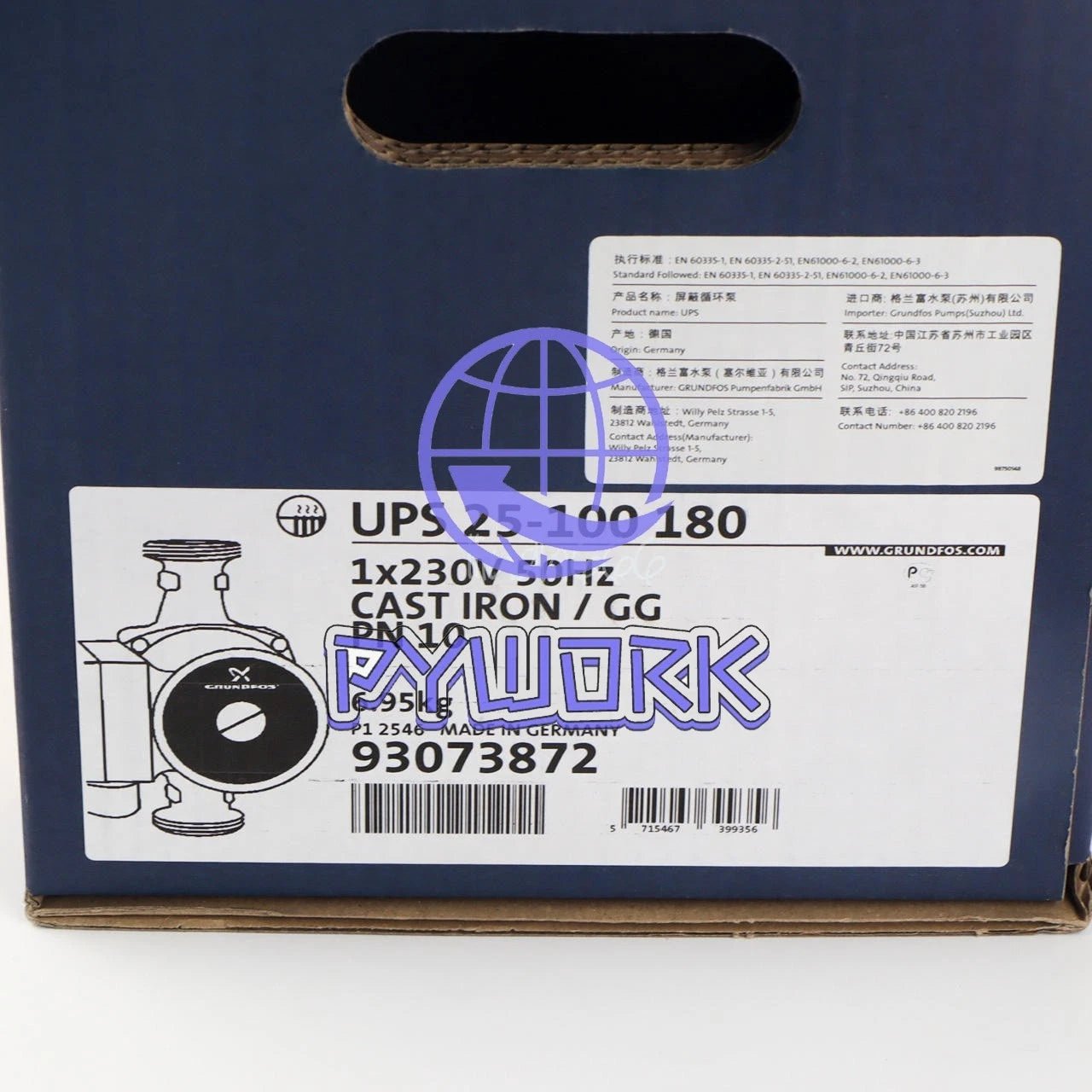 1Pcs Grundfos UPS25-100 180 Water pump UPS25-100/180