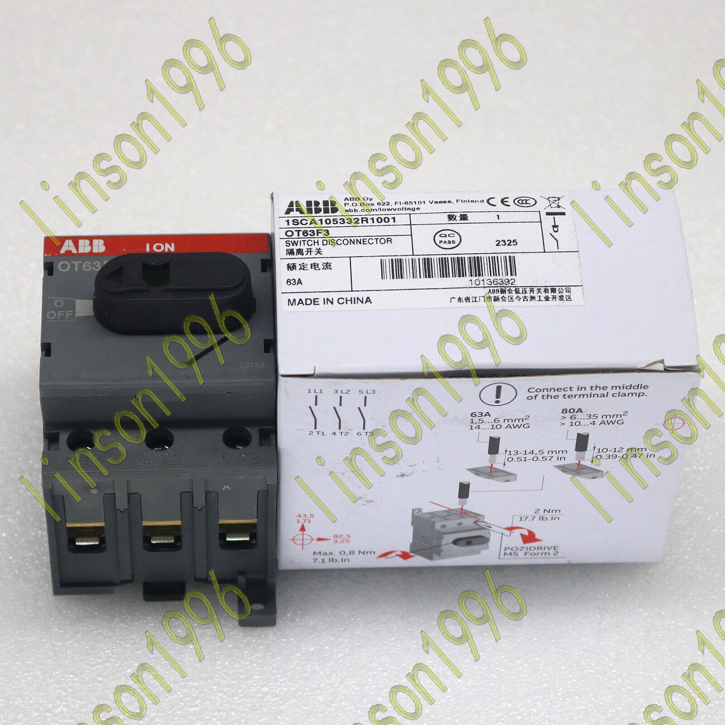 ABB OT63F3 1SCA105332R1001 Disconnect Switch - ABB