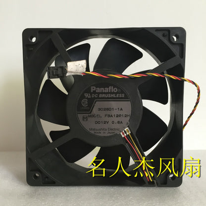 1pcs FBA12G12H 12V 0.6A 12CM 12038 large air volume cooling fan