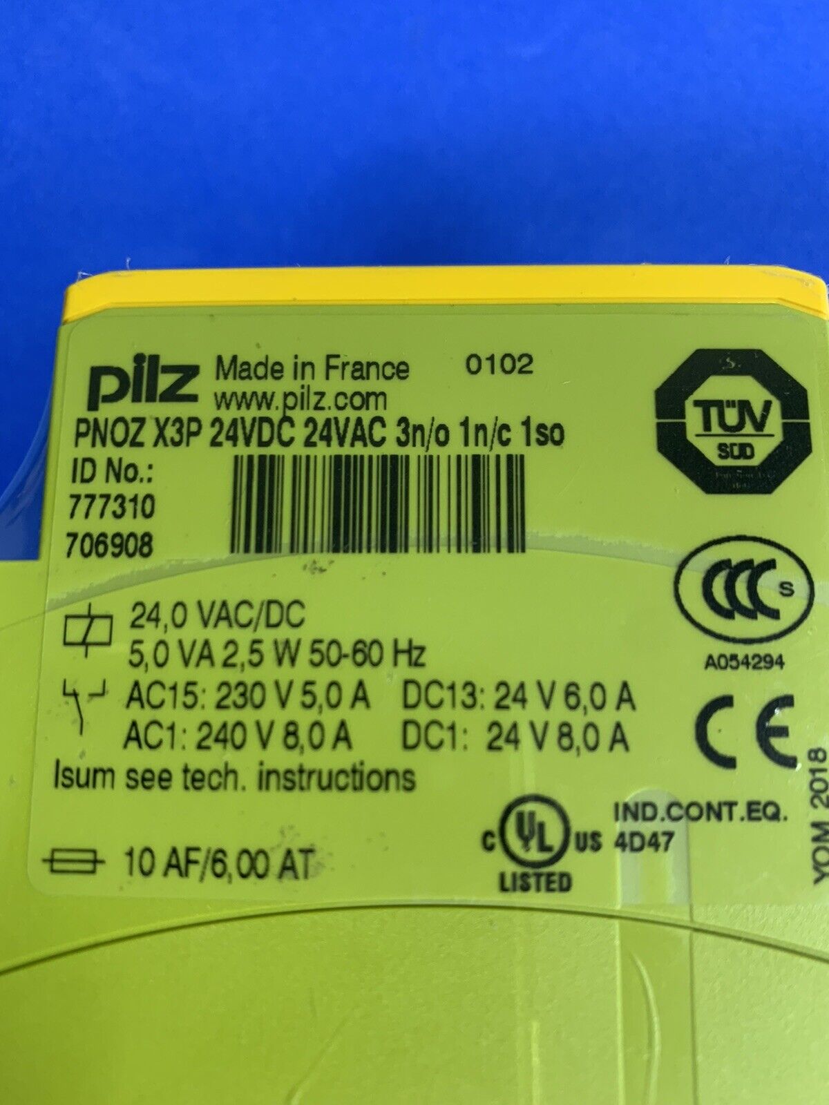 PILZ PNOZ X3P 24V 24 AC/DC Safety Relay - PILZ