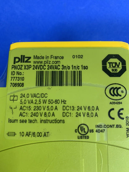 PILZ PNOZ X3P 24V 24 AC/DC Safety Relay - PILZ