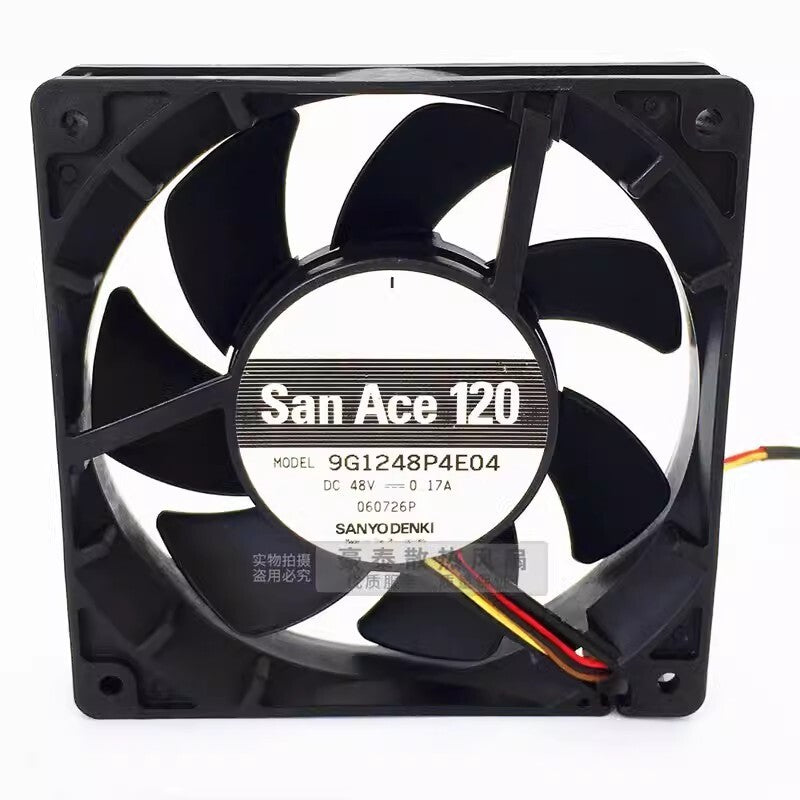 Sanyo 9G1248P4E04 12025 DC48V 0.17A 12CM 4-Wire Silent Cooling Fan