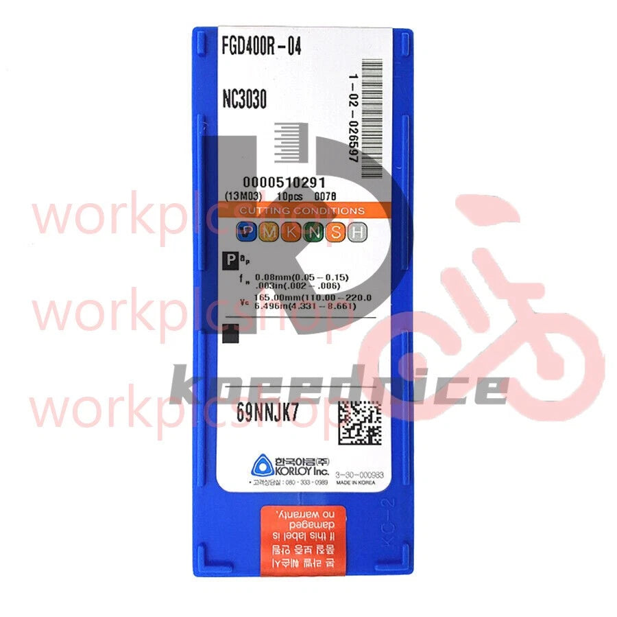 1PCS KORLOY FGD400R-04 NC3030 Carbide Inserts CNC TOOL
