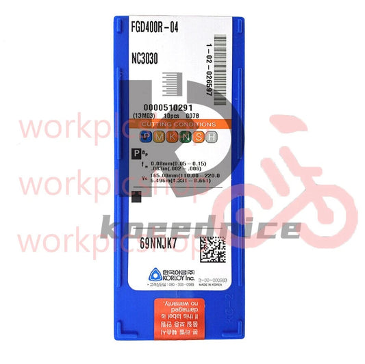 1PCS KORLOY FGD400R-04 NC3030 Carbide Inserts CNC TOOL