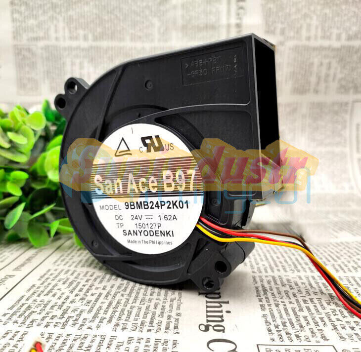 new .1Pcs  SANYO 9BMB24P2K01 24V 1.62A 97x33mm 4wire large air volume cooling fan SANYO